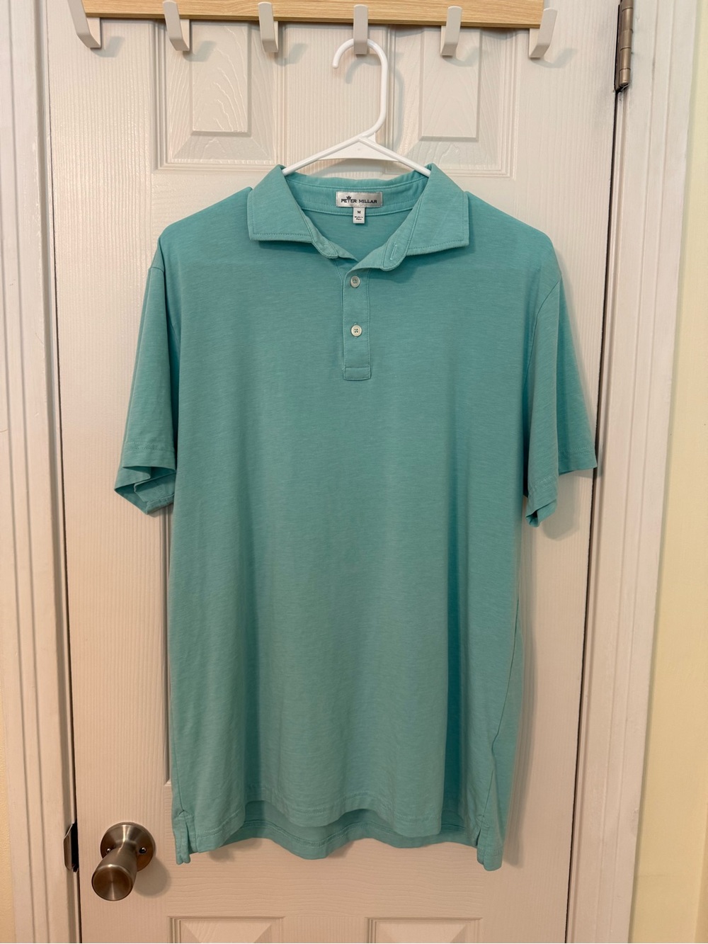 Peter Millar Men’s Teal-Green Short Sleeve Polo